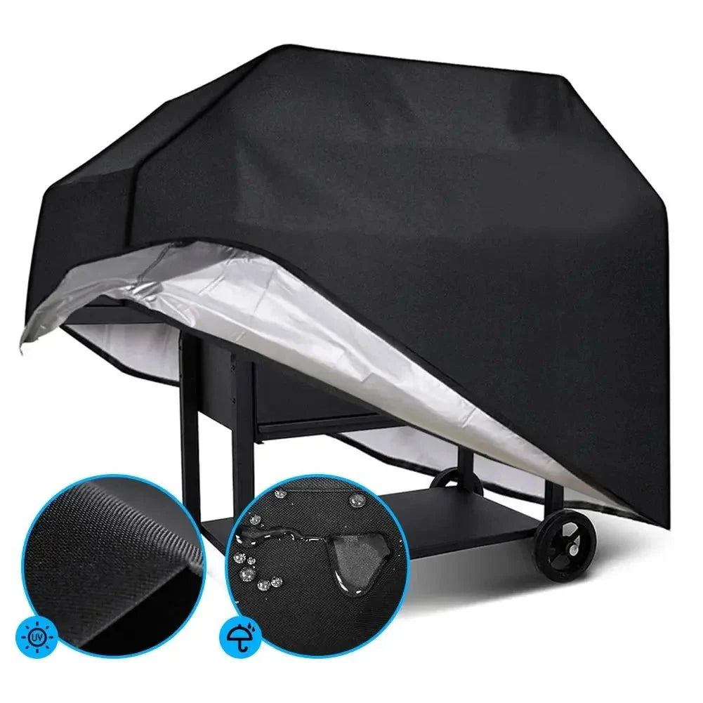 Waterproof BBQ Grill Cover – Anti-Dust, Rain & UV Protection for Gas, Electric & Charcoal Barbecues – Outdoor Garden BBQ Accessory