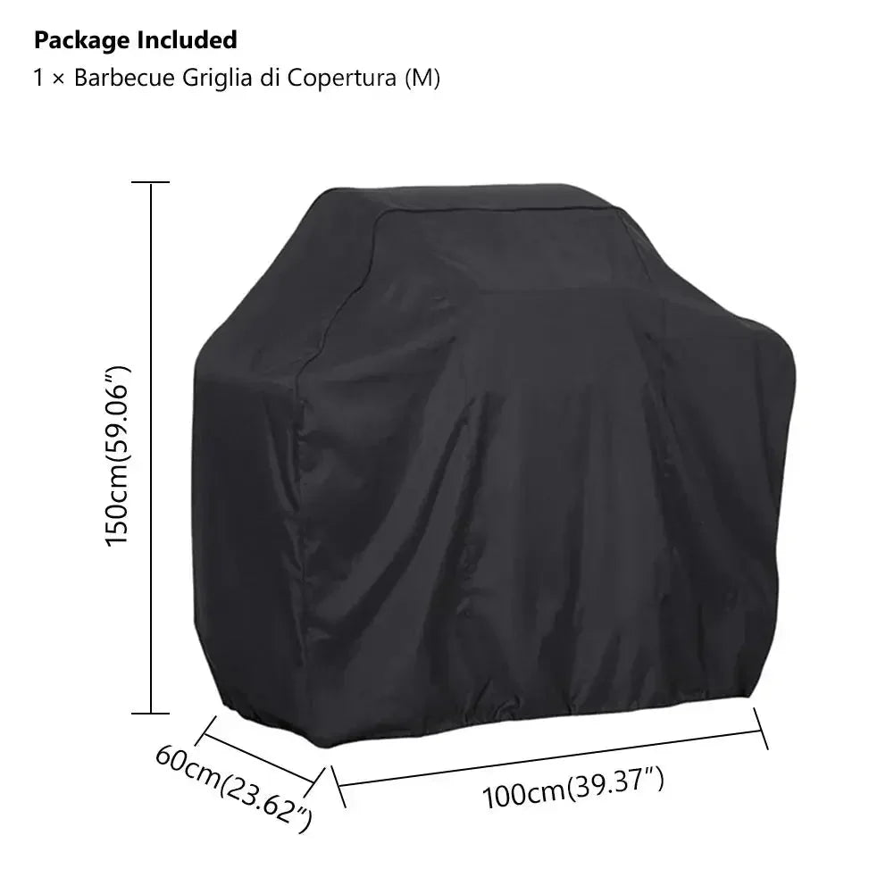 Waterproof BBQ Grill Cover – Anti-Dust, Rain & UV Protection for Gas, Electric & Charcoal Barbecues – Outdoor Garden BBQ Accessory