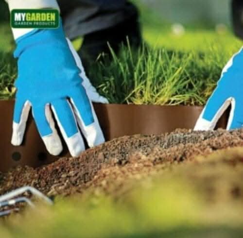 9m Garden Lawn Edging Border Roll Separator - Brown 20cm