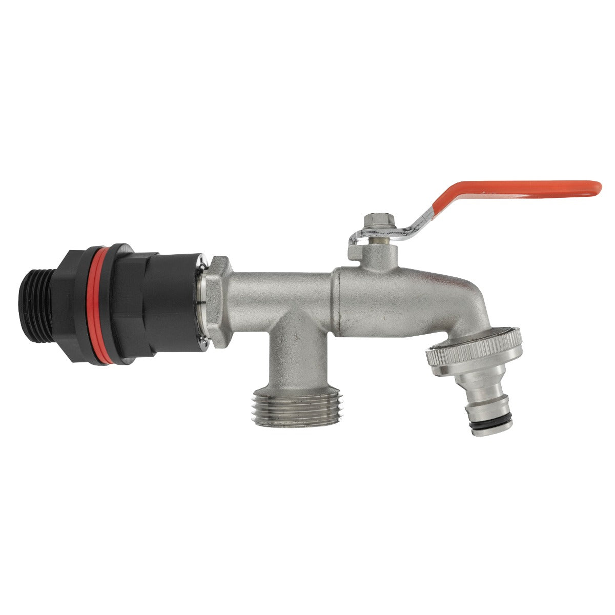 Water Butts Kit 3/4in With Double Tap and Drill Bit Garden Hose Pipe Tap Adapter