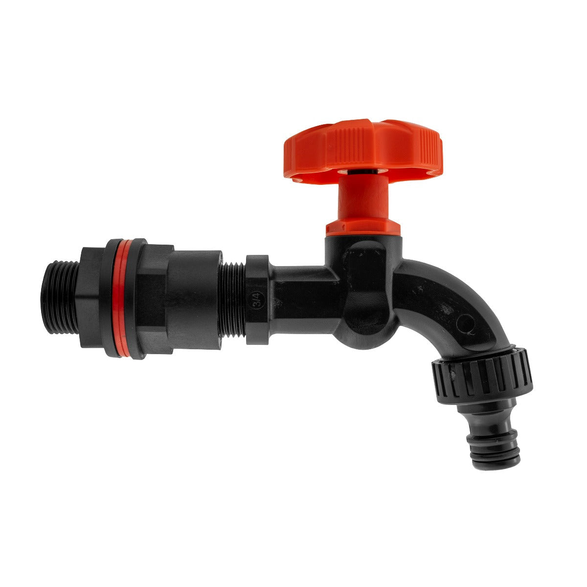 Water Butts Kit 3/4in PP Black Tap DIY Workshop Accessory Pipe and Water Fitting