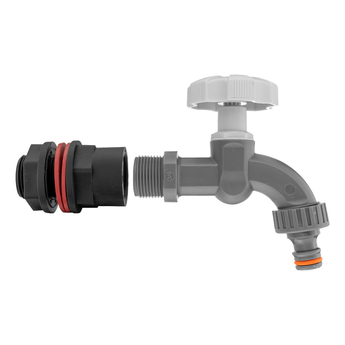 Water Butts Kit 3/4in PP WL Tap Drip Irrigation Fitting DIY Workshop Accessory