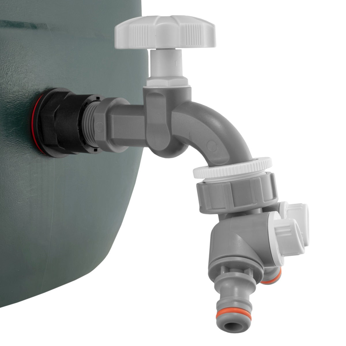 Water Butts Kit 3/4in PP WL Tap and Tap Splitter and Drill Bit Hose Pipe Fitting