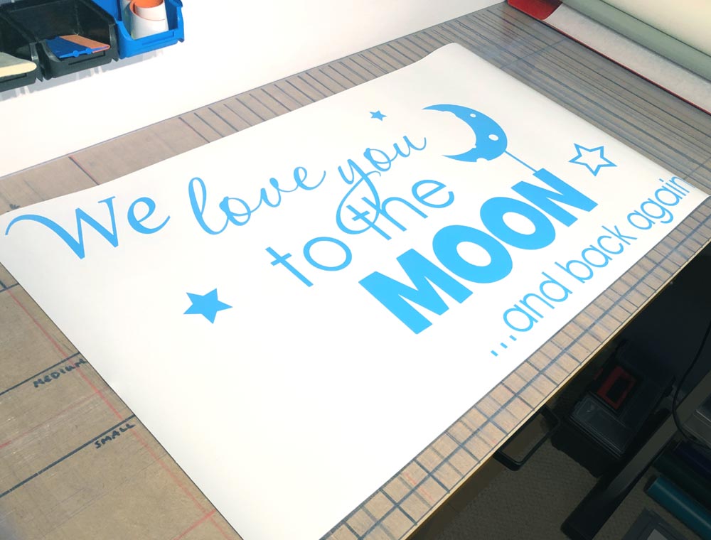 We Love You to the Moon and Back Again Wall Sticker – Nursery Wall Art