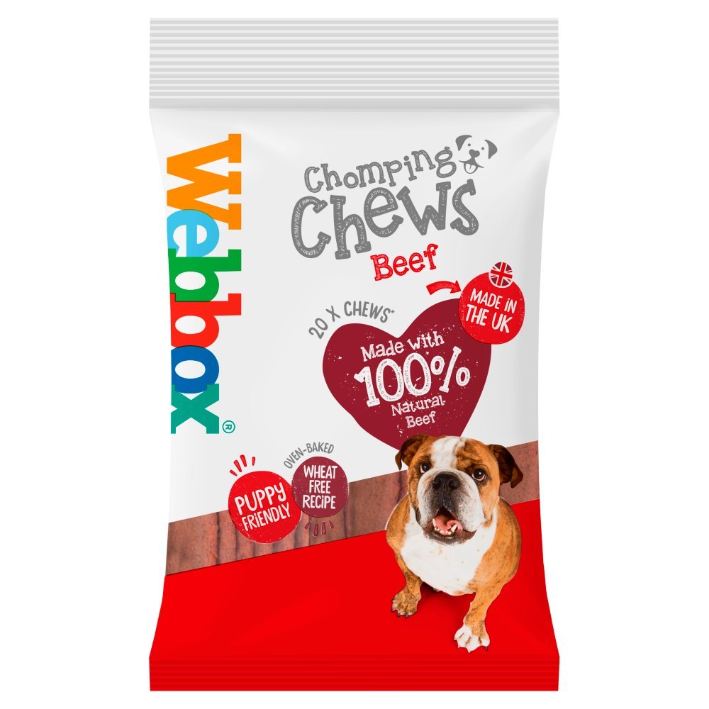 Webbox 20 Chomping Chews Beef 200g (Case of 10)