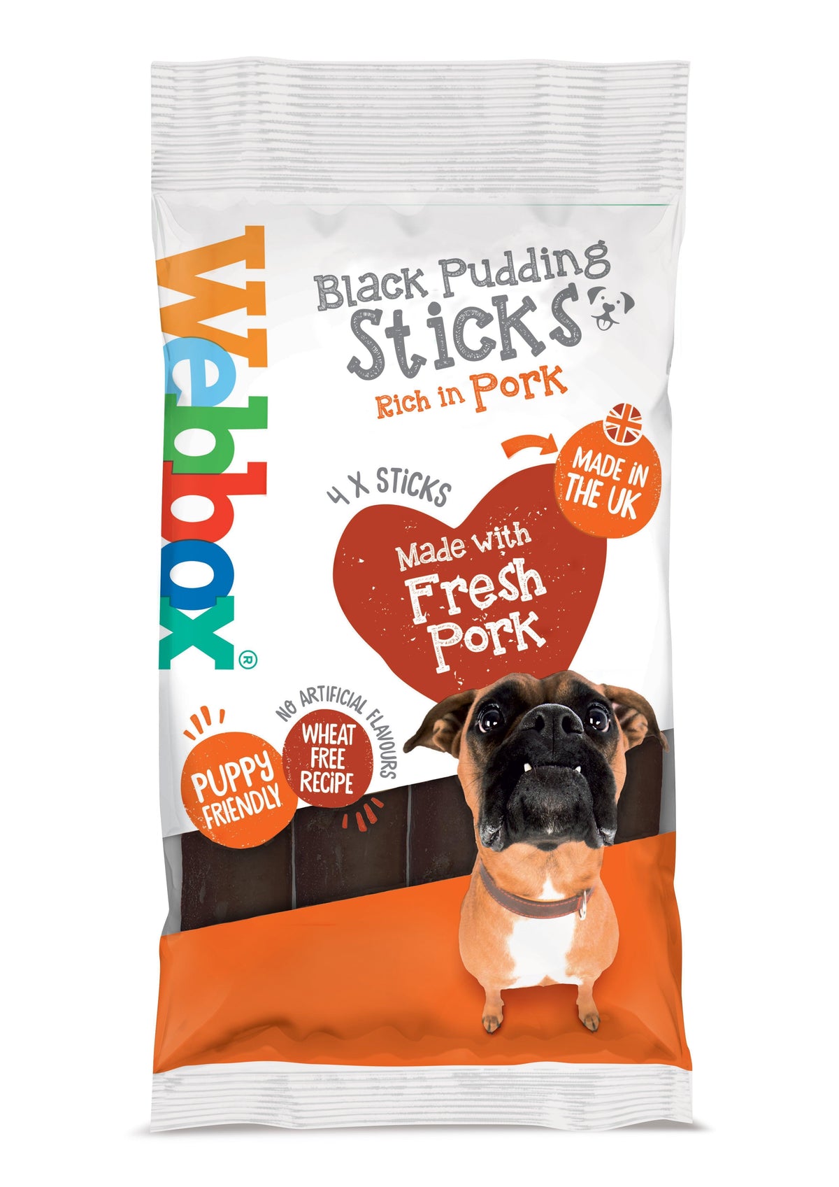 Webbox Black Pudding Sticks 4 Sticks - Case of 16