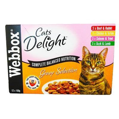 Webbox Cat Delight Gravy Pouch 12 x 100g - Case of 4
