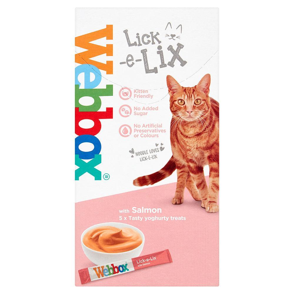 Webbox Lick e Lix Yoghurt Salmon Cat Treat 5 x 15g - Case of 10