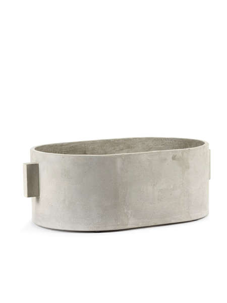 Grey Oval  Pot