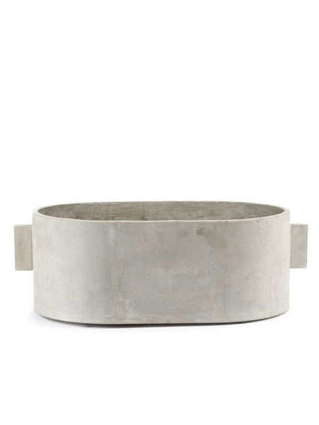 Grey Oval  Pot