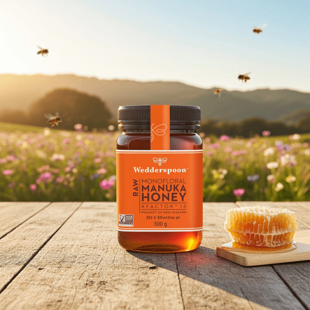 Wedderspoon Raw Manuka Honey KFactor 16+ – 500g