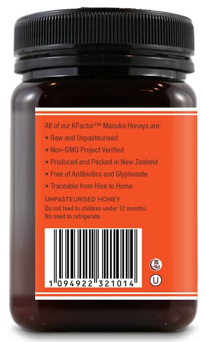 Wedderspoon Raw Manuka Honey KFactor 16+ – 500g
