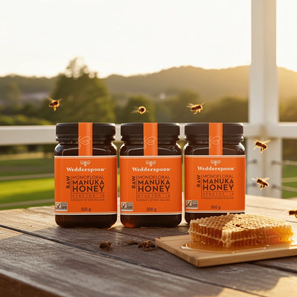 Wedderspoon Raw Manuka Honey KFactor 16+ – 500g