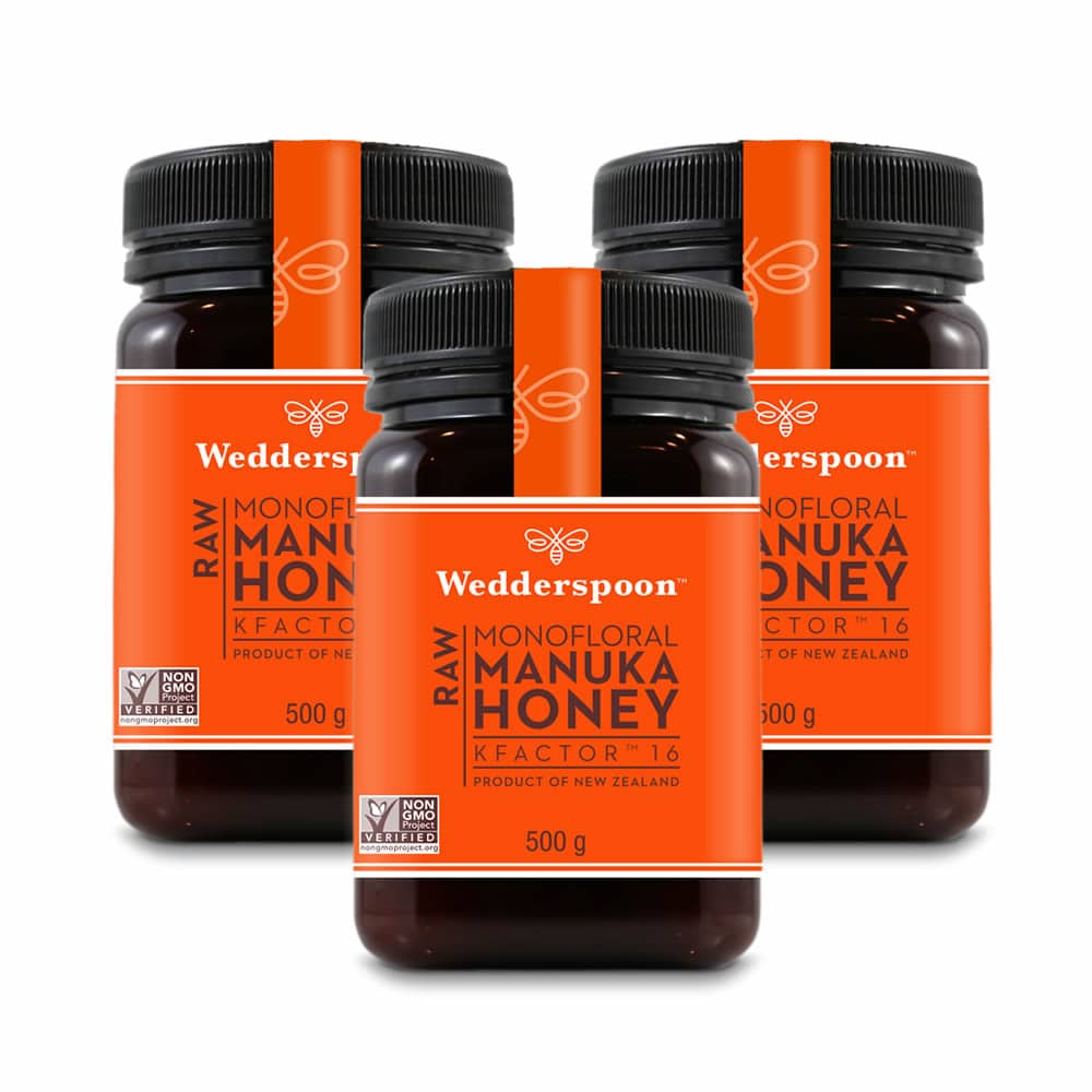 Wedderspoon Raw Manuka Honey KFactor 16+ – 500g