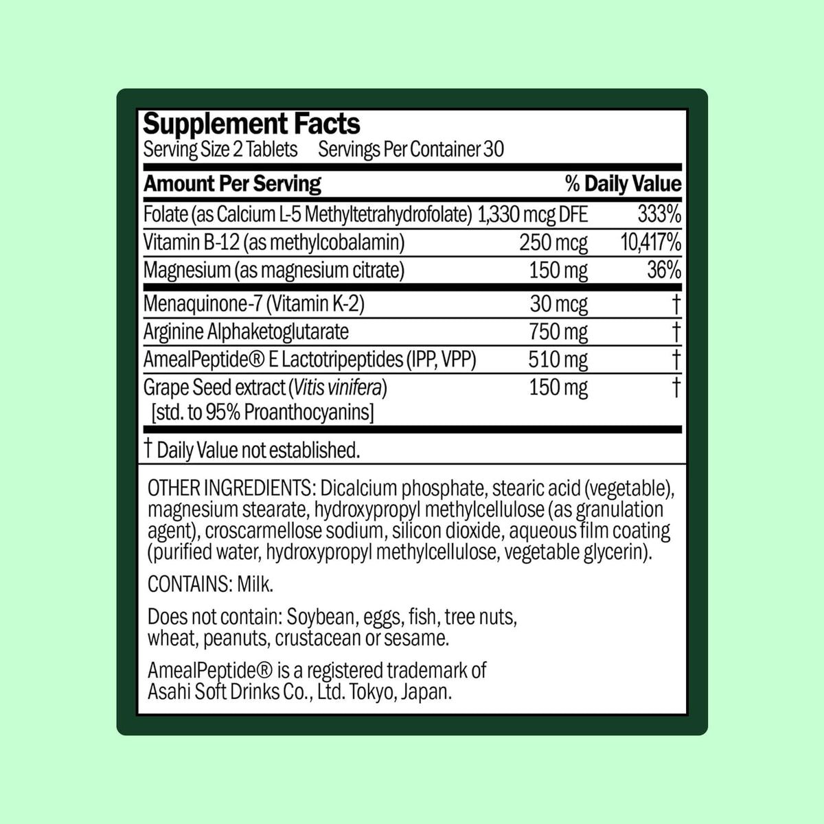 WellWithAll Blood Pressure Support Supplement | Supports Healthy Blood Pressure & Circulation | 60 Tablets