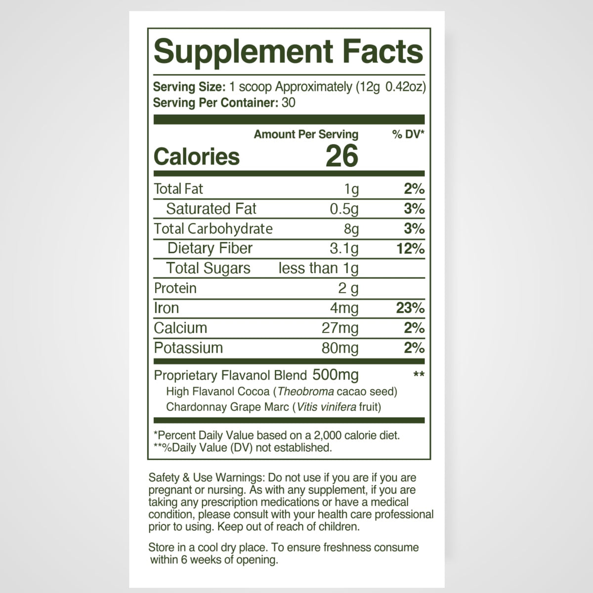 WellVine Nutrition Boosting Blend – Upcycled Chardonnay Grape Powder for Brain, Gut & Heart Health