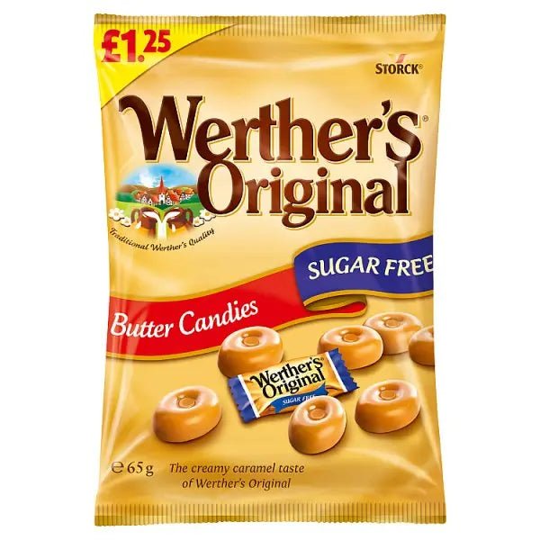 Werther's Original Sugar Free Butter Candies 65g (Case of 12)