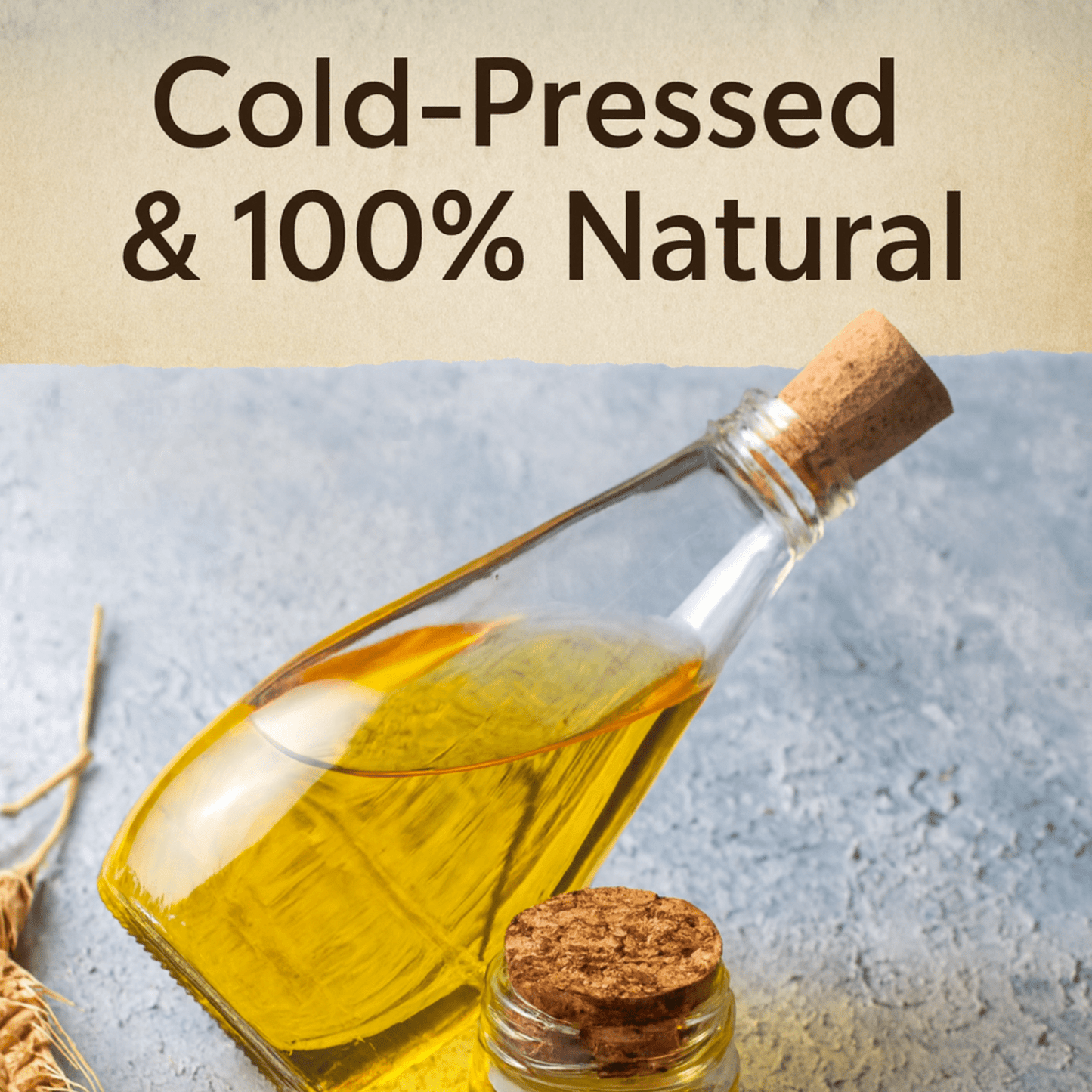 Wheat Germ Oil – Pure Natural Vitamin E Carrier Oil for Skin, Hair, Massage