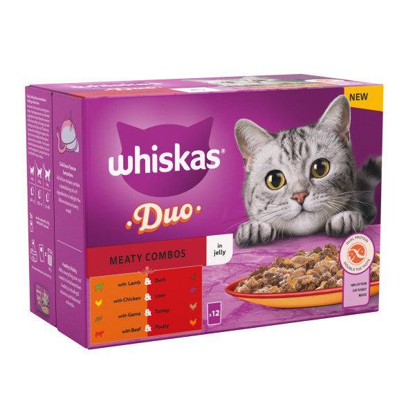 Whiskas Adult 1+ Duo Meaty Combos in Jelly 12 x 85g - Case of 4