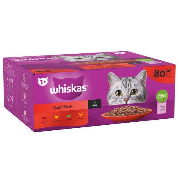 Whiskas Adult 1+ Meaty Meals in Gravy 80 x 85g - Case of 80