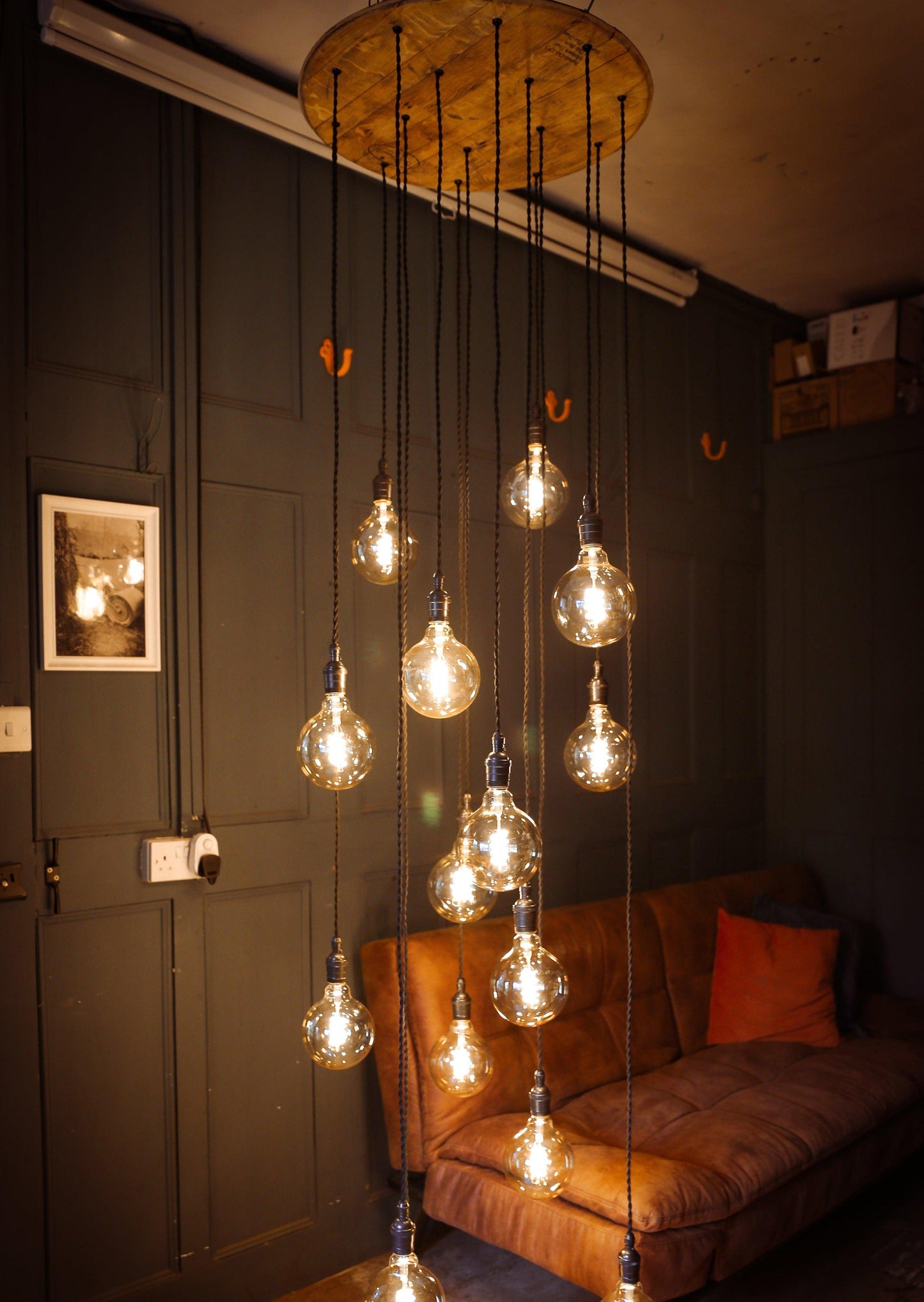 Whiskey Cascade Chandelier 15 lamp holders