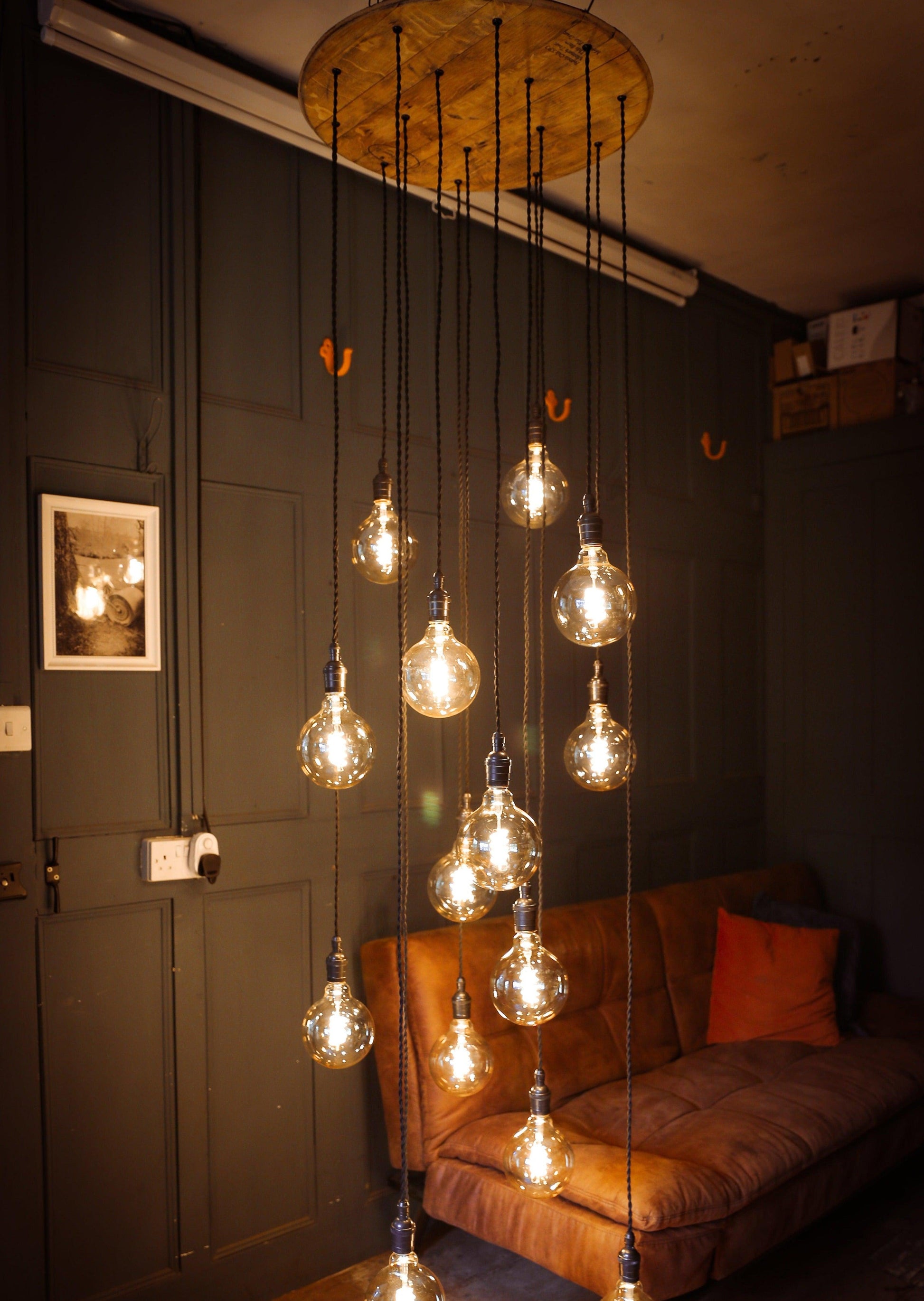 Whiskey Cascade Chandelier 15 lamp holders