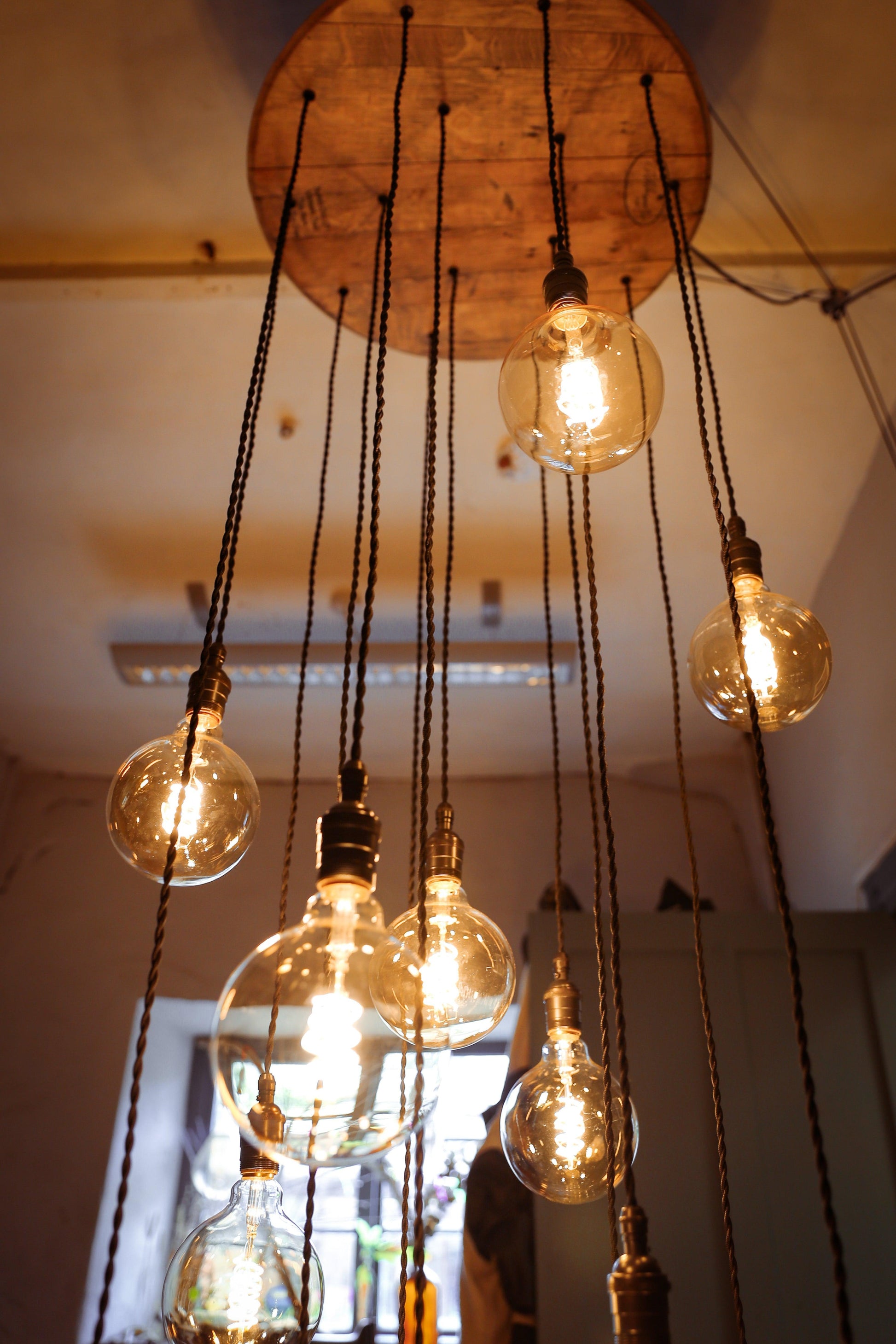 Whiskey Cascade Chandelier 15 lamp holders