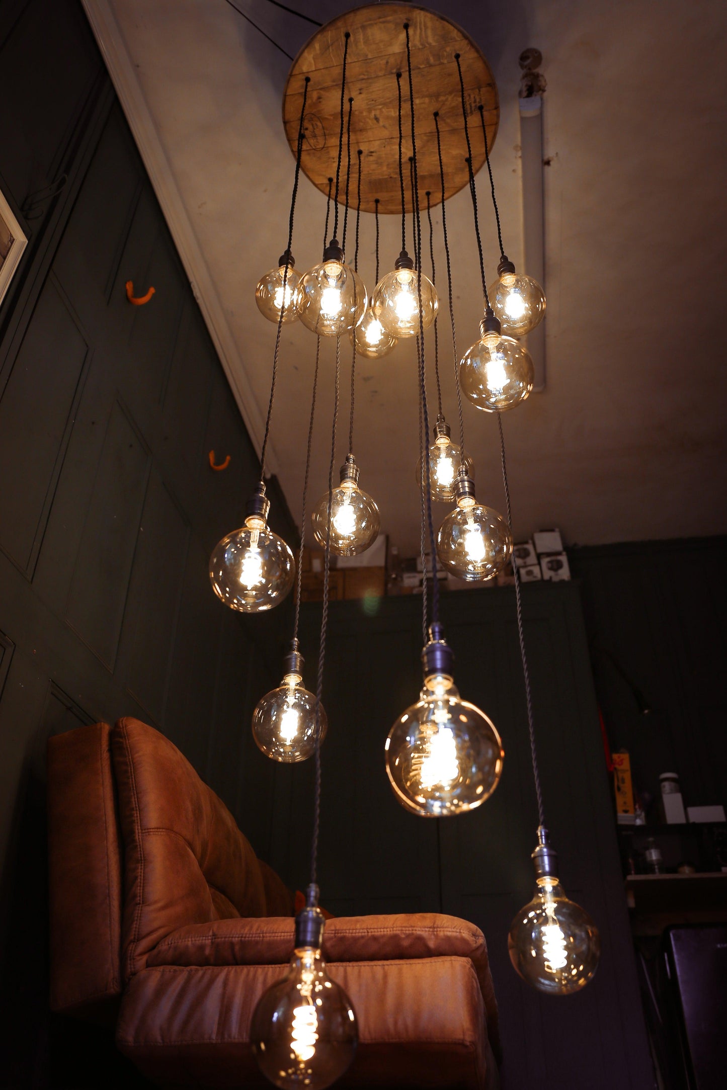 Whiskey Cascade Chandelier 15 lamp holders