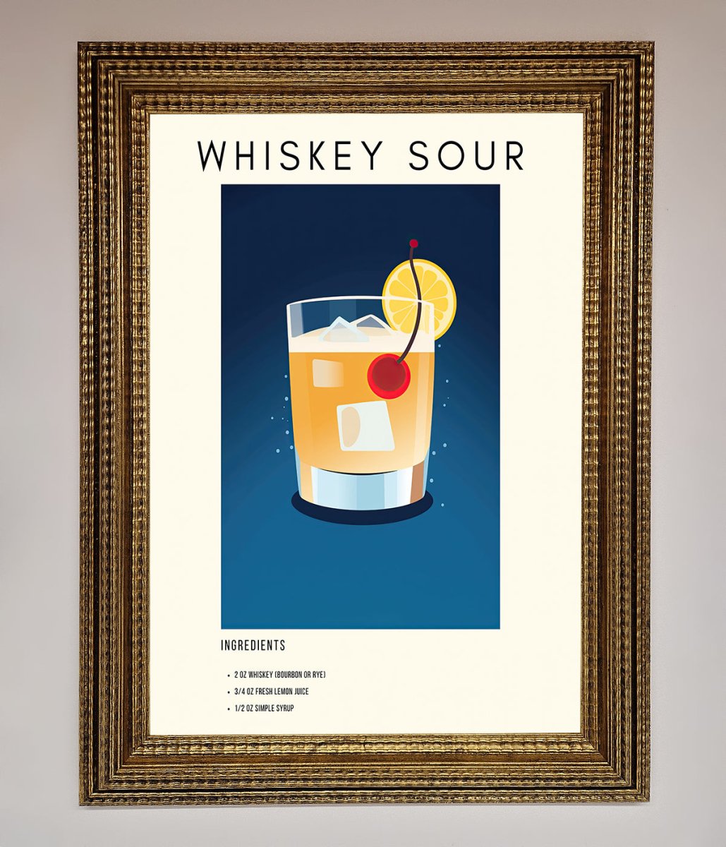 Whiskey Sour Framed Poster