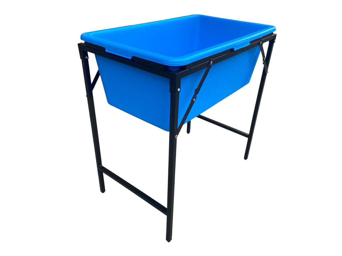 Blue Dog Bath with Drain Valve (Black) and Stand