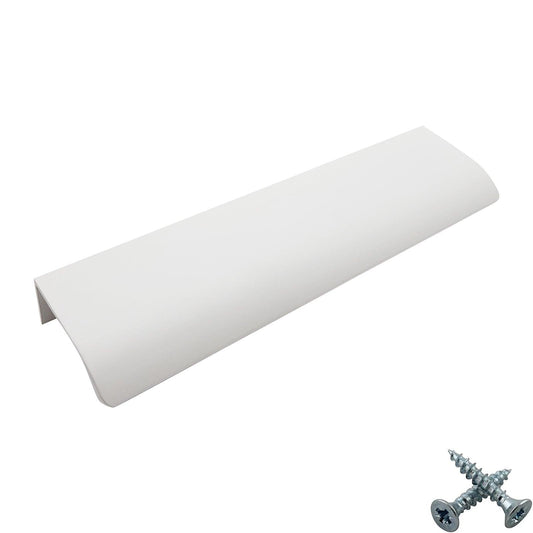 White Aluminium Cabinet Handle – Modern Cupboard, Drawer & Door Pull (Pack of 10)