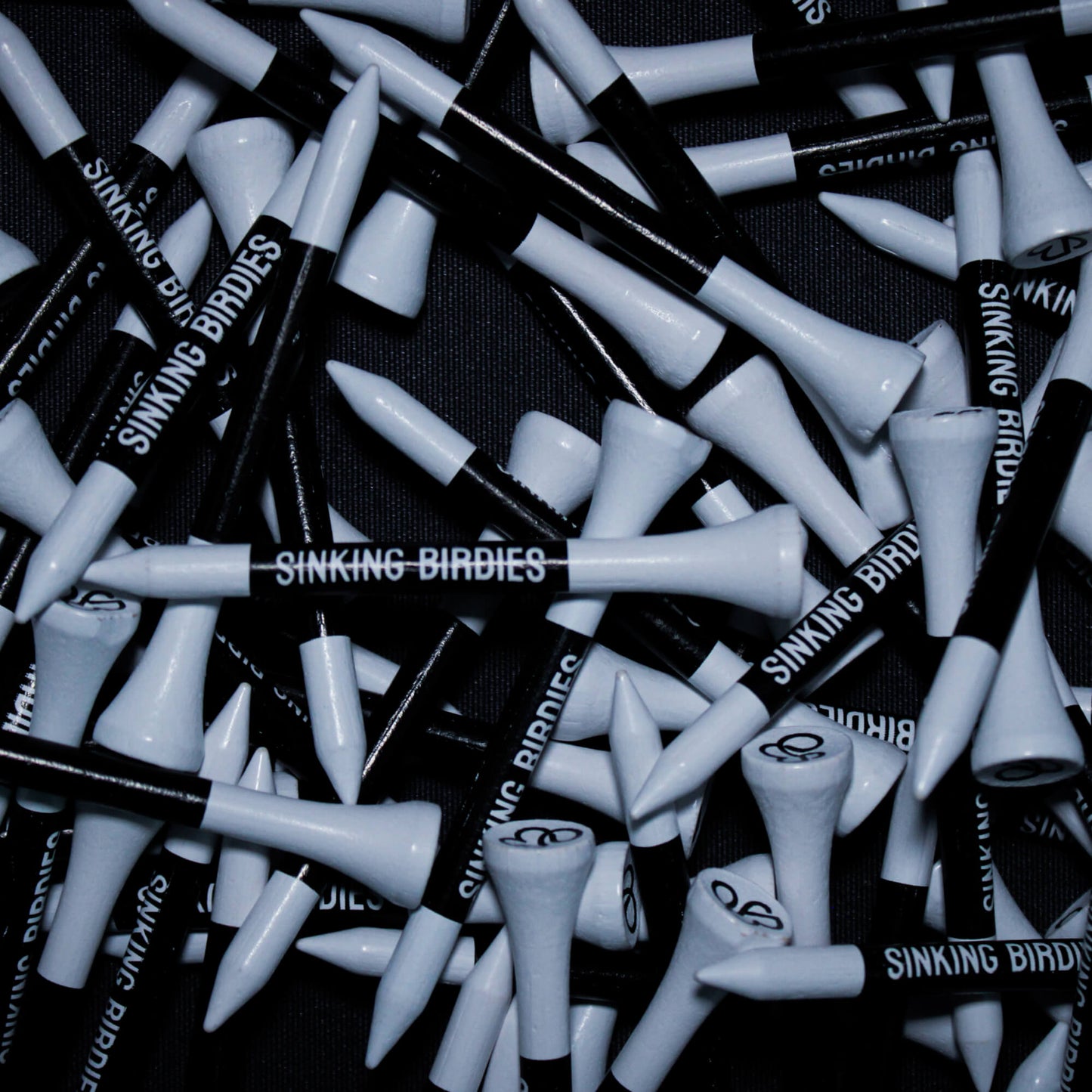 45 Bamboo Golf Tees - White