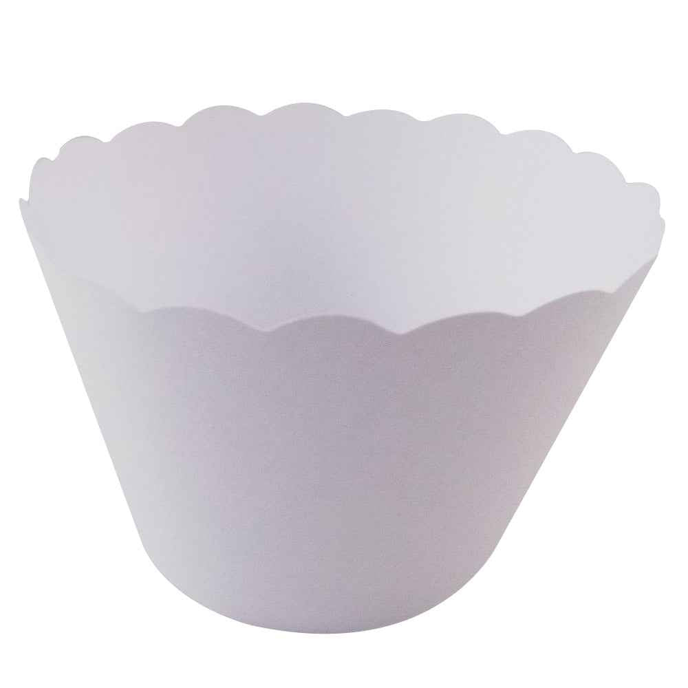 50 White Cupcake Wrappers – Elegant Decorative Wraps for Weddings & Cupcake Displays