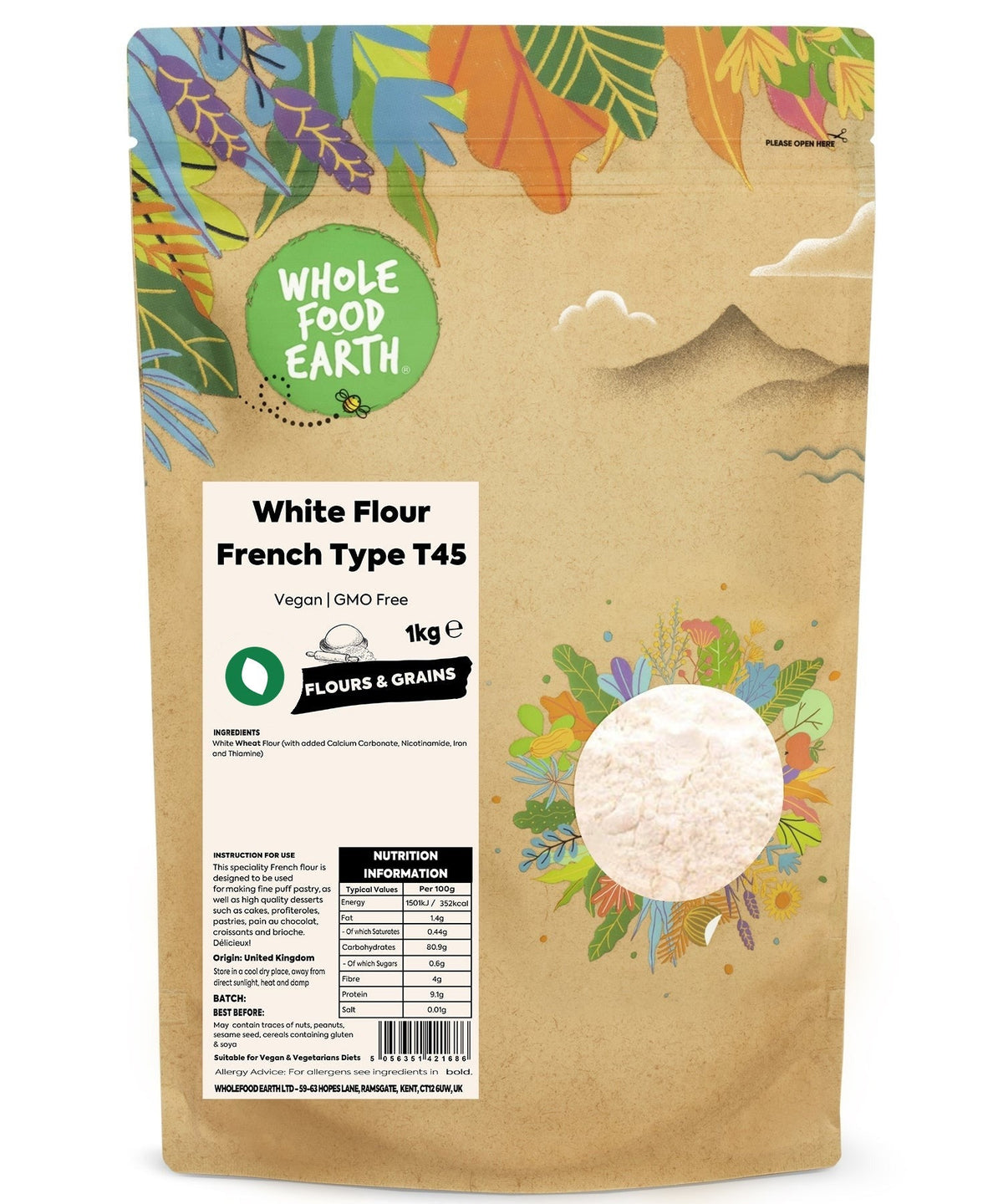 White Flour French Type T45