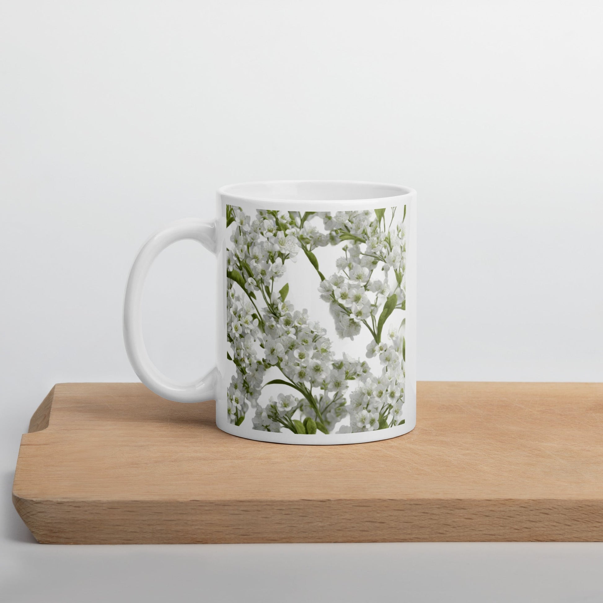 White glossy mug