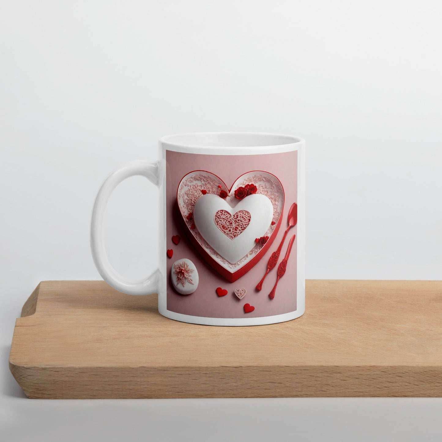 3D Art White Mug — Unique AI Designed Gift