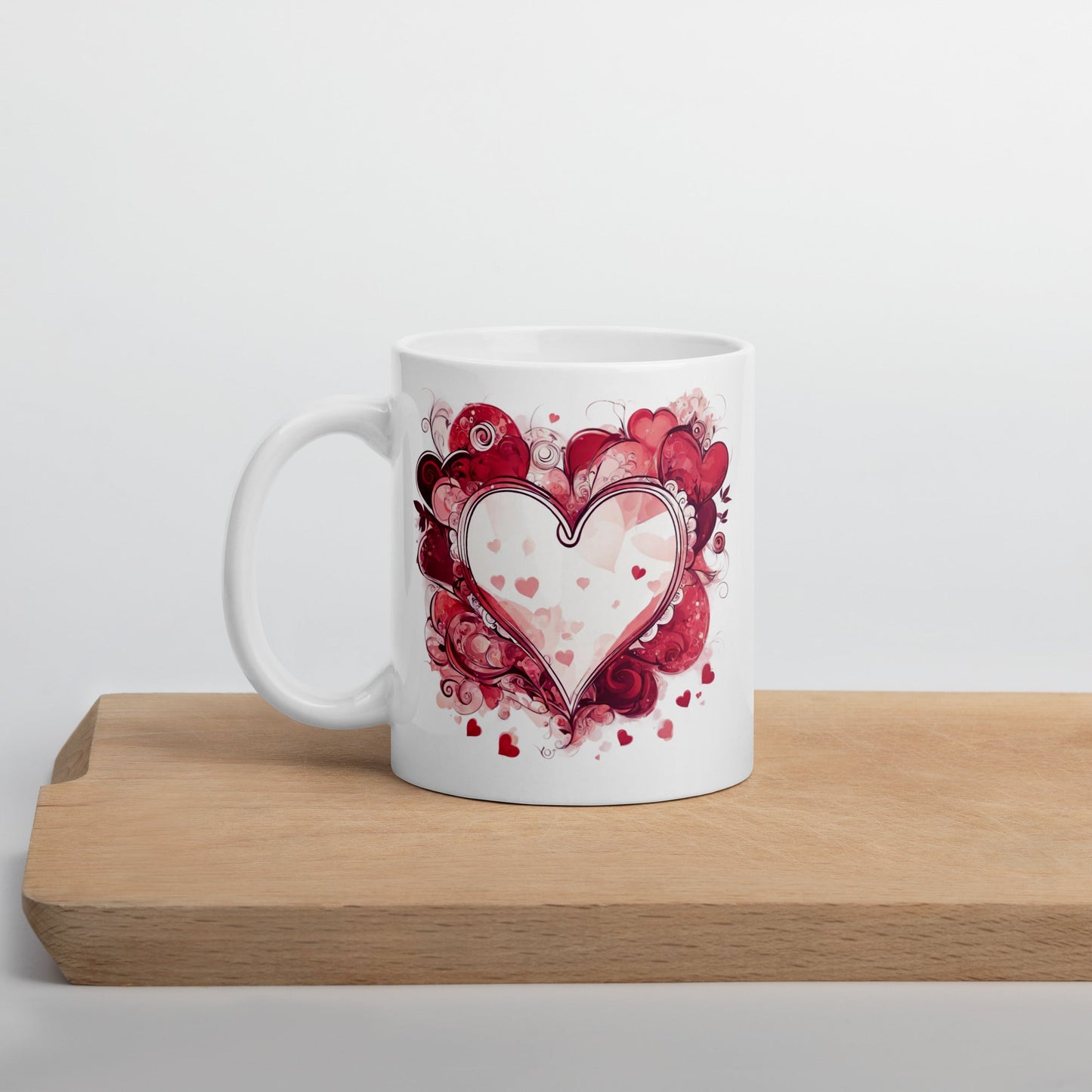 Abstract White Mug — Unique AI Designed Gift