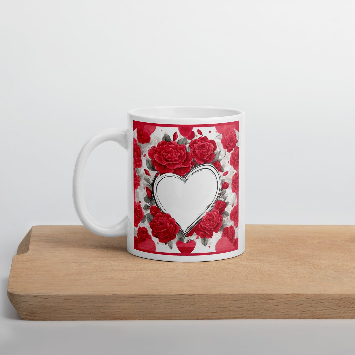 Advertisement Style White Mug — Unique AI Designed Gift