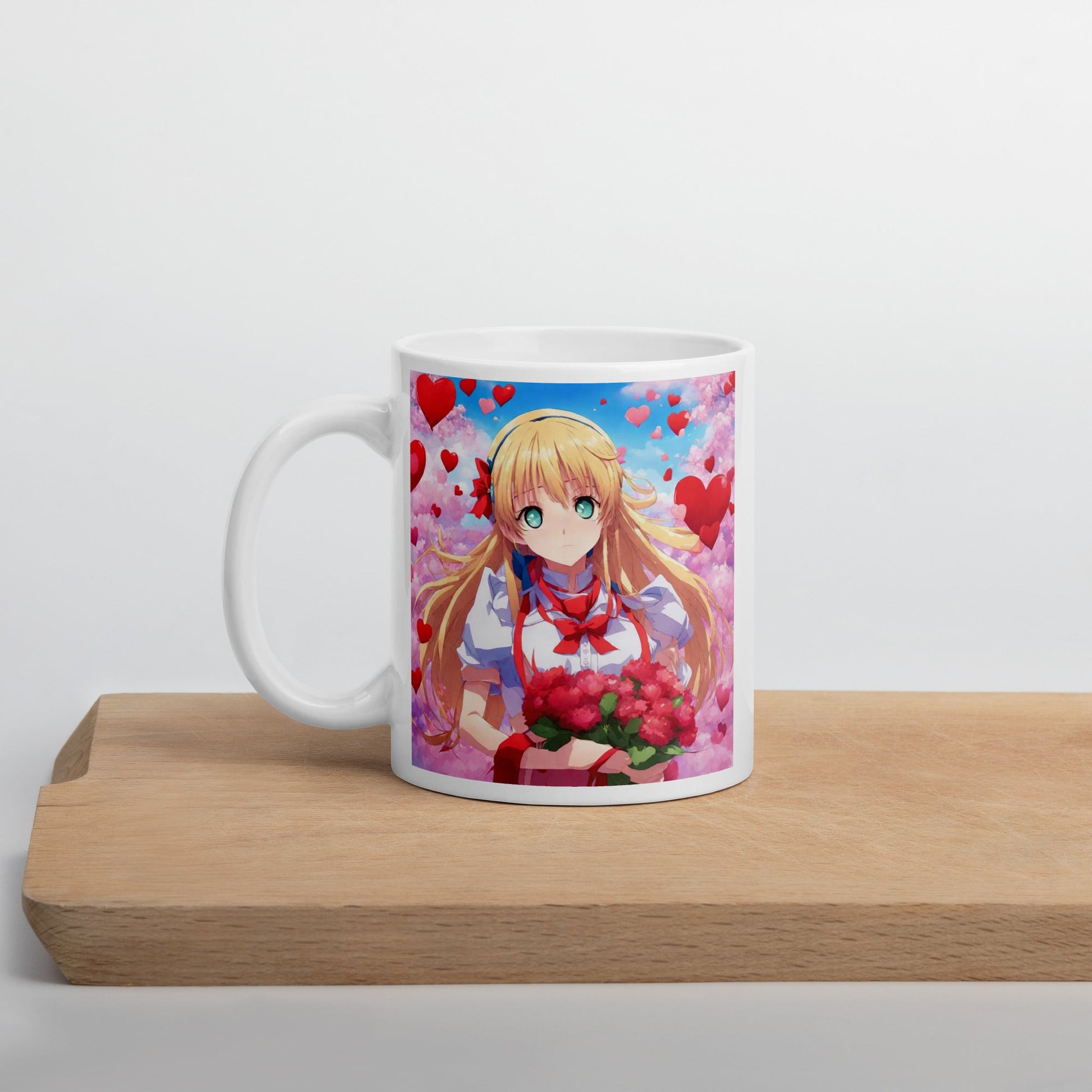 White glossy mug