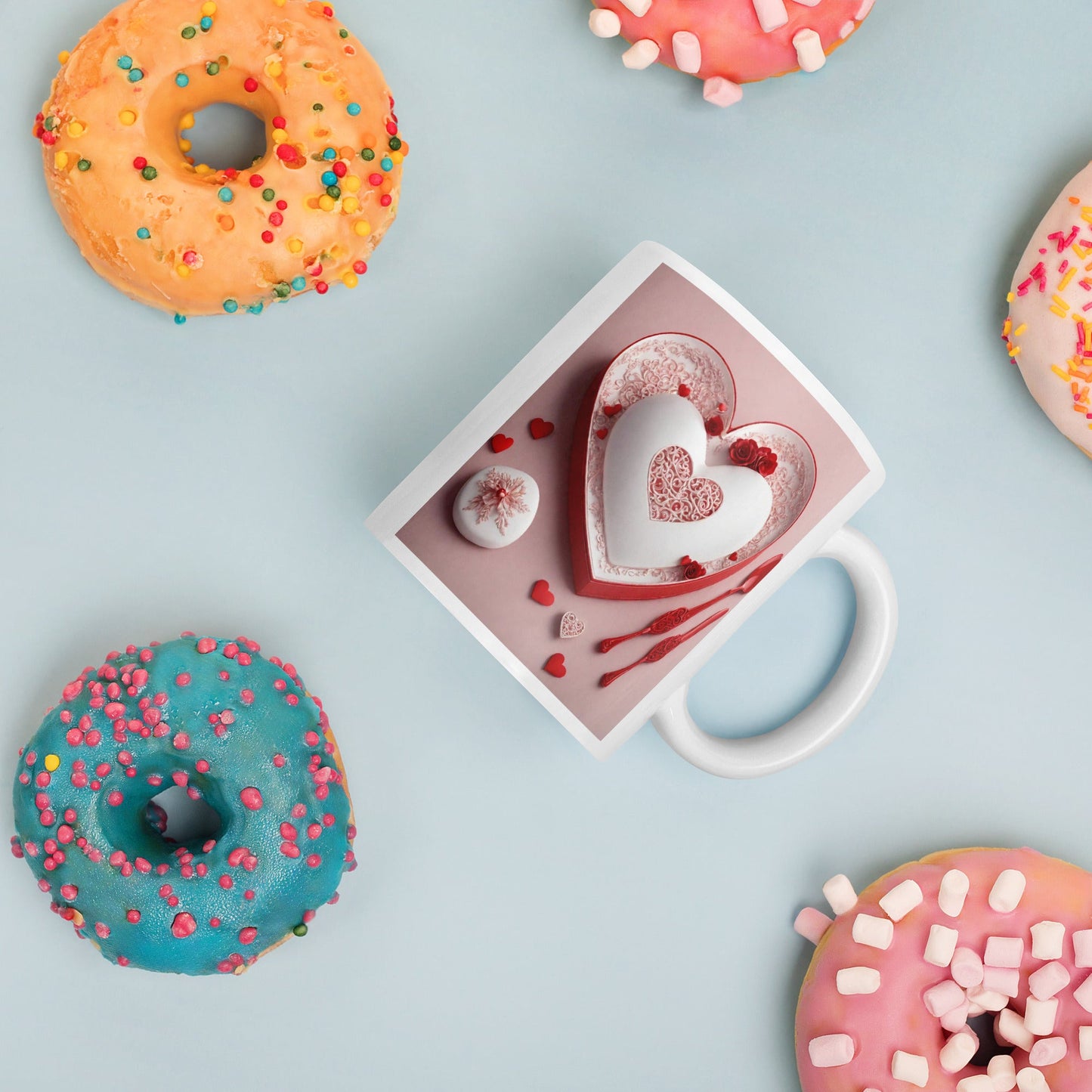 3D Art White Mug — Unique AI Designed Gift