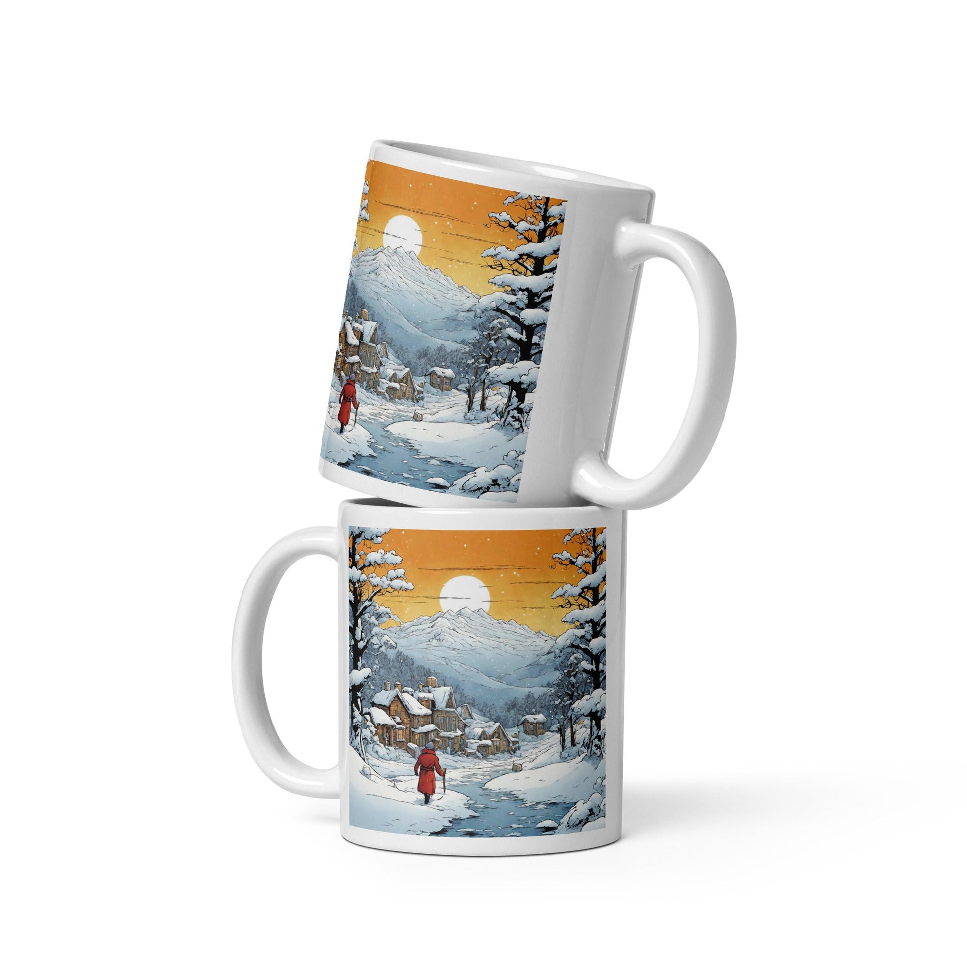 White glossy mug