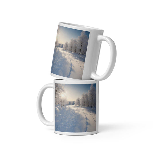 White glossy mug