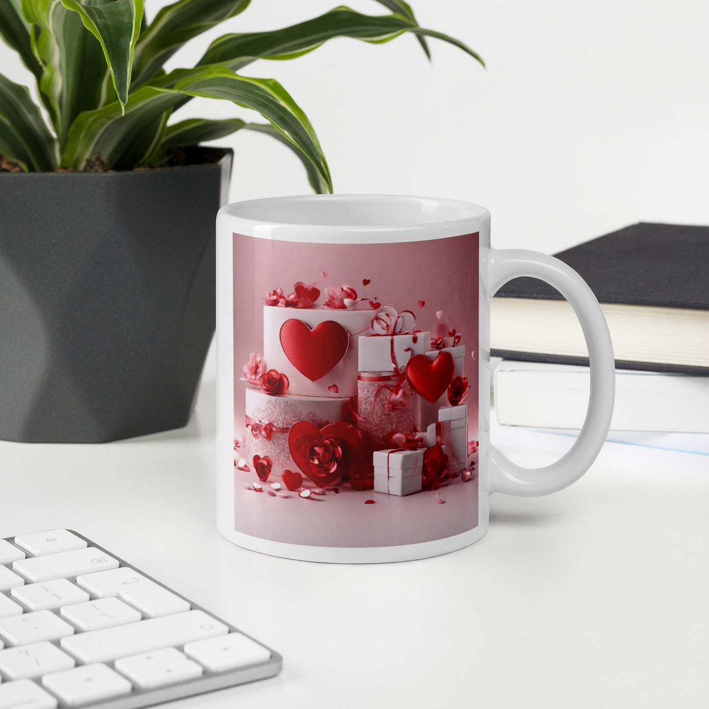 3D Art White Mug — Unique AI Designed Gift