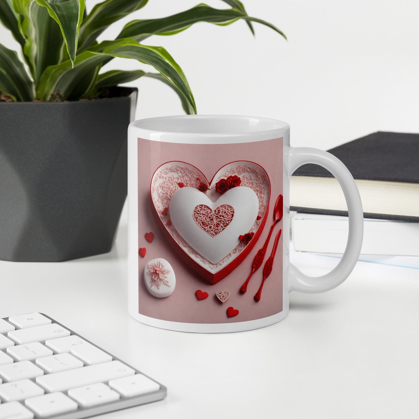 3D Art White Mug — Unique AI Designed Gift
