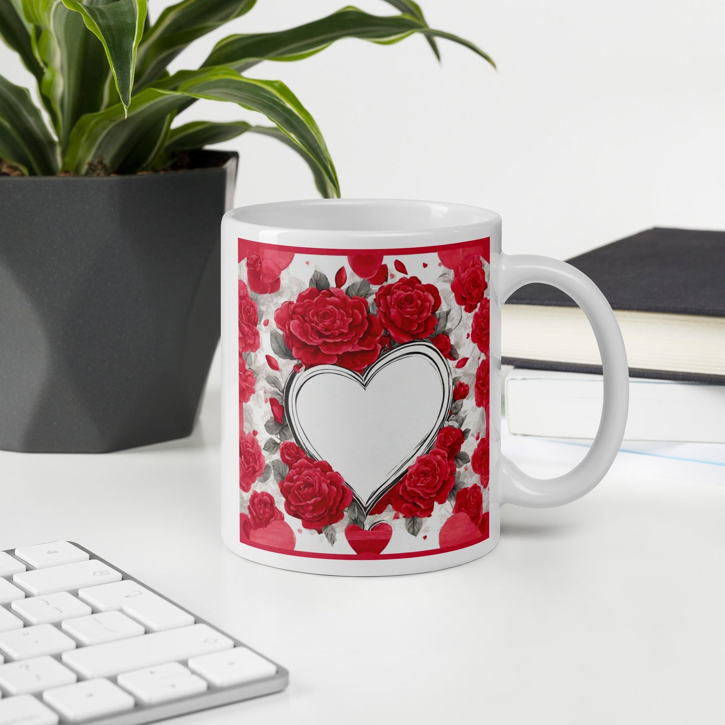 Advertisement Style White Mug — Unique AI Designed Gift