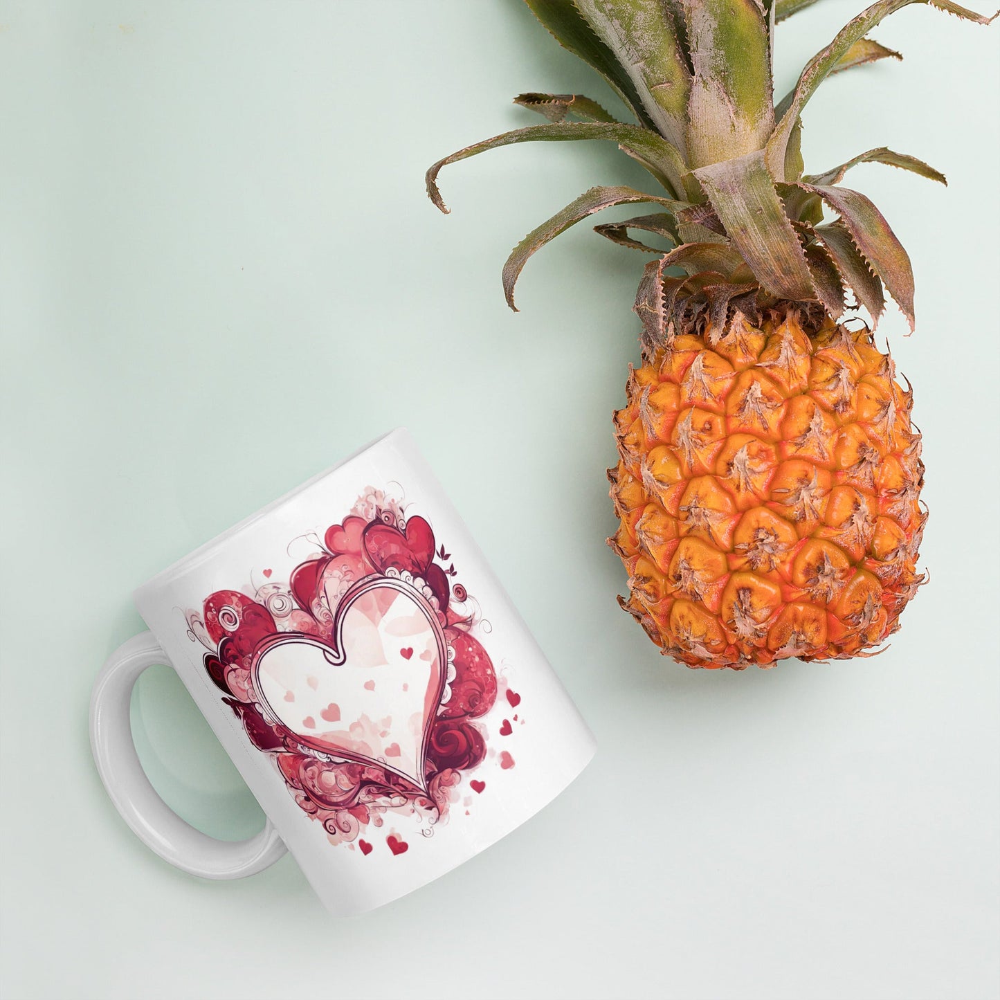 Abstract White Mug — Unique AI Designed Gift