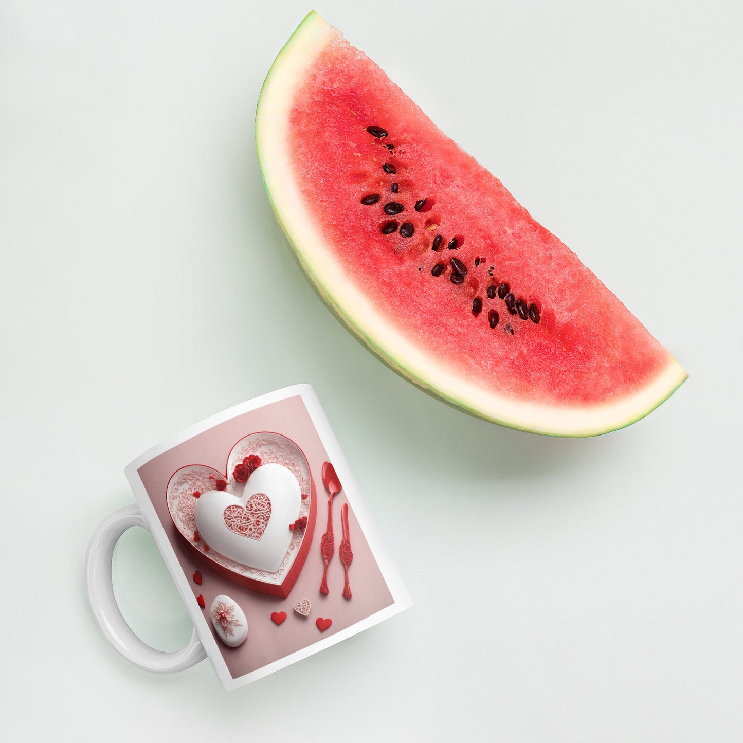 3D Art White Mug — Unique AI Designed Gift