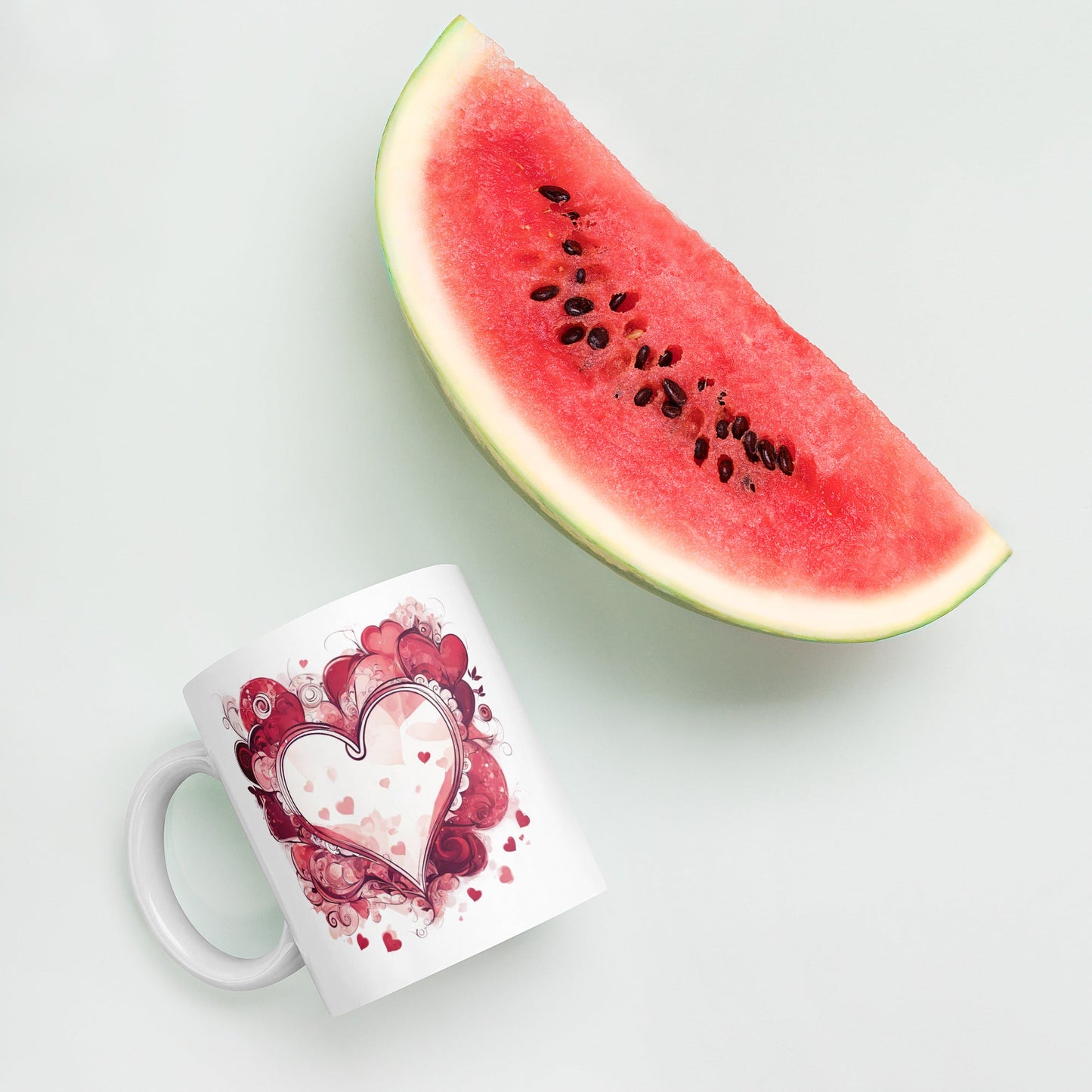 Abstract White Mug — Unique AI Designed Gift