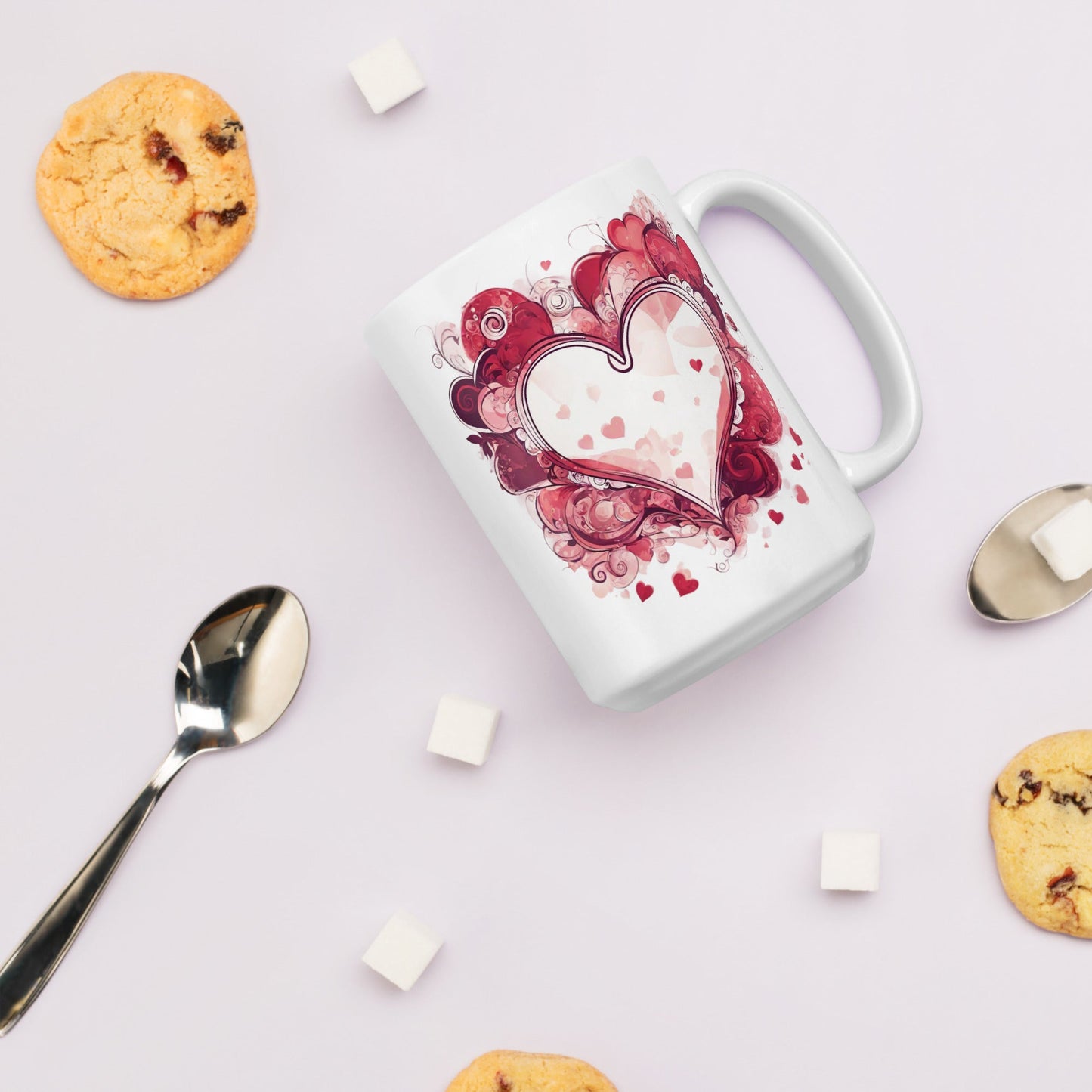 Abstract White Mug — Unique AI Designed Gift
