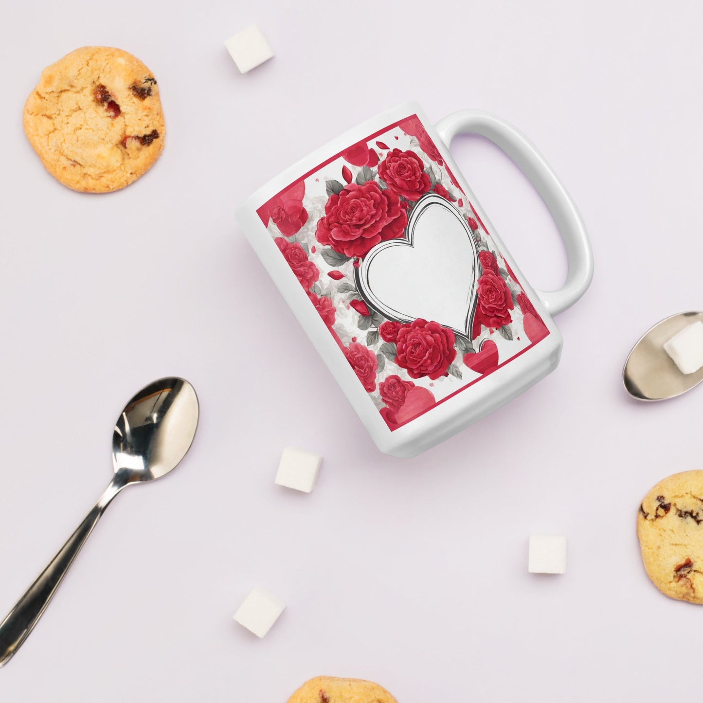Advertisement Style White Mug — Unique AI Designed Gift